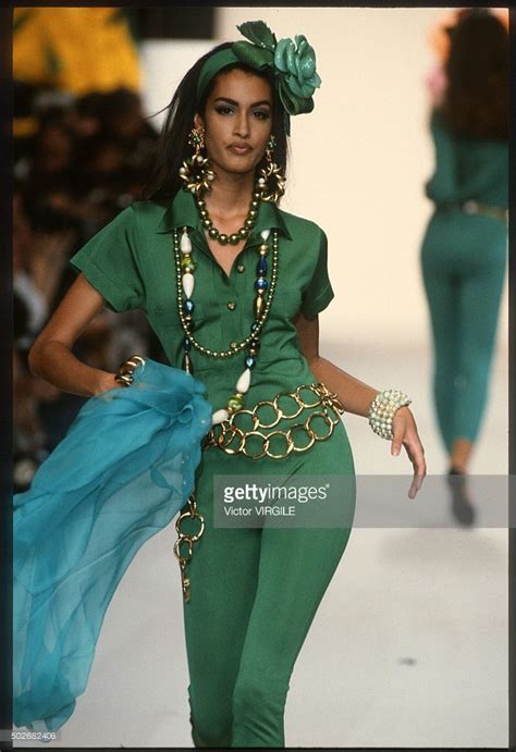 Yasmeen Ghauri walks the runway during the Chanel 